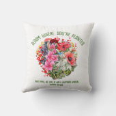 クリスチャン開花あなたは植えられたフローラ クッション (裏面)