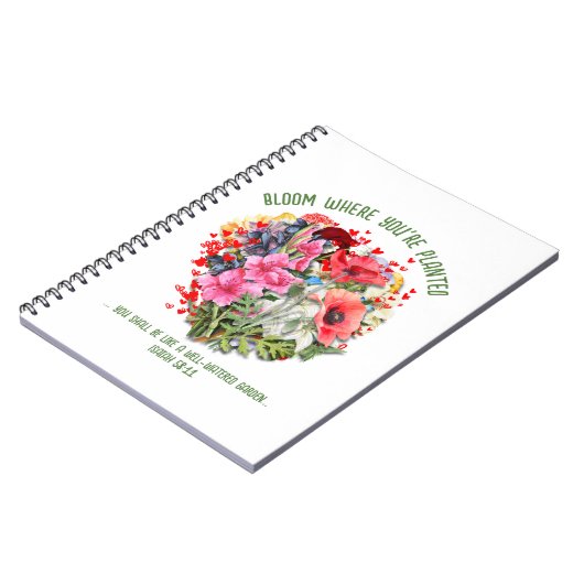 クリスチャン開花あなたは植えられたフローラ ノートブック (左側)