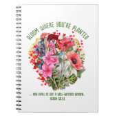 クリスチャン開花あなたは植えられたフローラ ノートブック (正面)