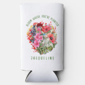 クリスチャン開花、あなたは植えられたフローラ植物 スリム缶クーラー (正面)