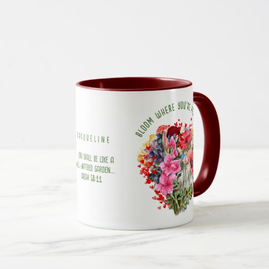 クリスチャン開花、あなたは植えられたフローラ植物 マグカップ (正面右)