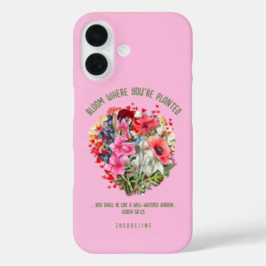 クリスチャン開花(あなたは植栽フローラ名) Case-Mate iPhoneケース (裏面)