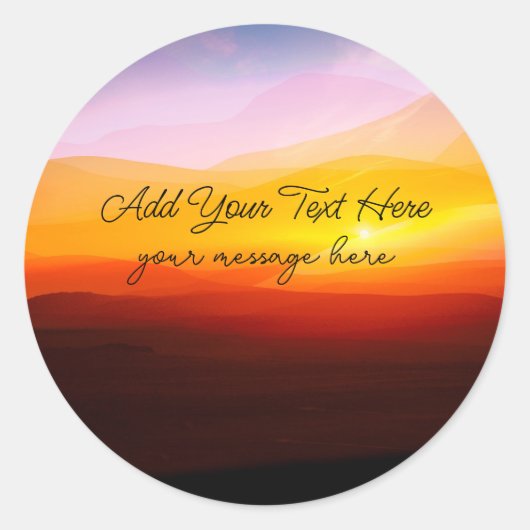 クリスチャン風光明媚なメッセージのシールのラベル ラウンドシール (正面)