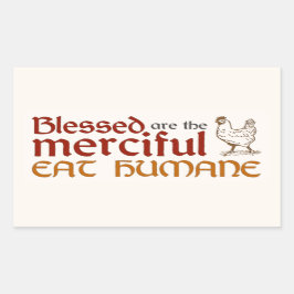 クリスチャン食べの「人間」ステッカー 長方形シール