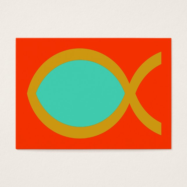 クリスチャン魚のシンボルのトラクトカード/ (正面)