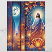 クリスチャン鮮やかハロウィーンイエズスクラップブック紙 (正面)