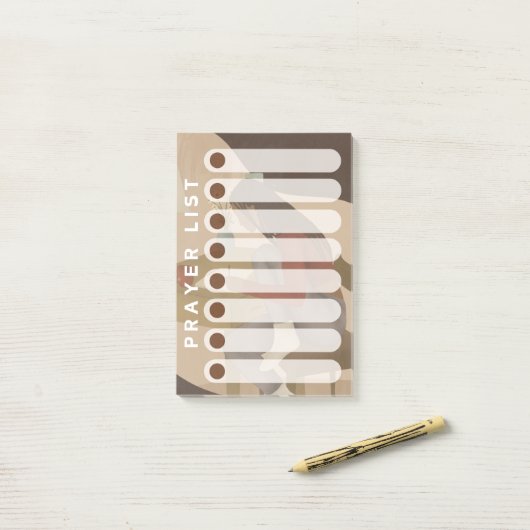 クリスチャン黒人女性祈りの言葉リスト ポストイット (デスク上)