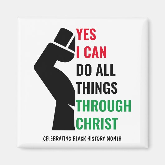 クリスチャン黒人歴史月間 マグネット (正面)