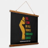 クリスチャン黒人歴史月間Yes可能 吊り下げ型タペストリー (傾斜あり)