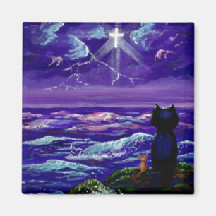 クリスチャン黒猫マウスクロスクリエイションアーツ マグネット