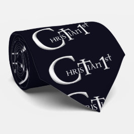クリスチャン1位。ネイビーブルー ネクタイ