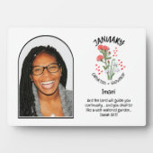 クリスチャン1月誕生月花名写真 フォトプラーク (正面)