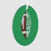 クリスチャン10代のサッカーギフト男の子レリギ オーナメント (正面)