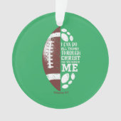 クリスチャン10代のサッカーギフト男の子レリギ オーナメント (正面)