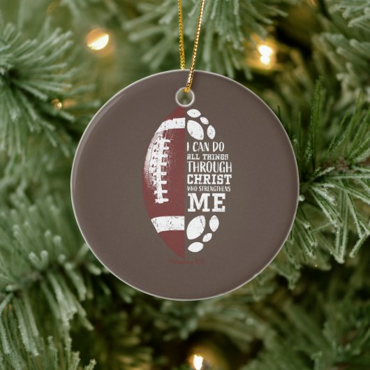 クリスチャン10代のサッカーギフト男の子レリギ セラミックオーナメント (ツリー)