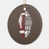 クリスチャン10代のサッカーギフト男の子レリギ セラミックオーナメント (左)