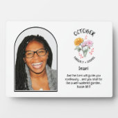 クリスチャン10月誕生月花名写真 フォトプラーク (正面)