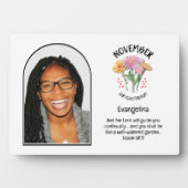 クリスチャン11月誕生月花名写真 フォトプラーク (正面)