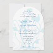 クリスチャン2人が一羽の青い愛鳥結婚になる 招待状 (正面)