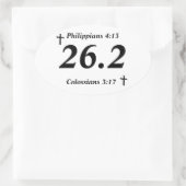 クリスチャン26.2シール 楕円形シール (バッグ)