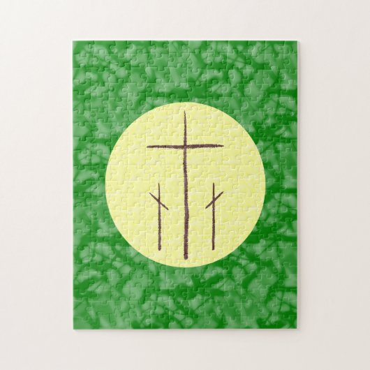 クリスチャン3人がカリフォルニア州を横切る緑の黄色 ジグソーパズル (縦)