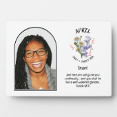 クリスチャン4月誕生月花名写真 フォトプラーク (正面)