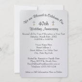 クリスチャン40周年記念招待状をパーソナライズ 招待状 (裏面)