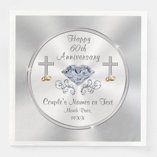 クリスチャン60周年結婚ナプキンス (正面)