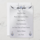 クリスチャン60th日付記念日を保存するパーティー 招待状 (裏面)