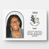 クリスチャン7月誕生月花名写真 フォトプラーク (正面)