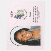 クリスチャン7月誕生月花名写真 フリースブランケット (正面)