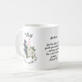 クリスチャン7月誕生月花名前をカスタムする コーヒーマグカップ (正面左)