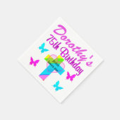 クリスチャン75位カスタマイズ誕生日ナプキンス スタンダードカクテルナプキン (角)