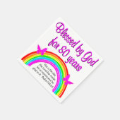 クリスチャン80番目の誕生日 スタンダードカクテルナプキン (角)