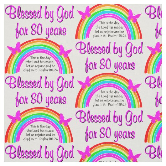 クリスチャン80番目の誕生日 ファブリック (見本)