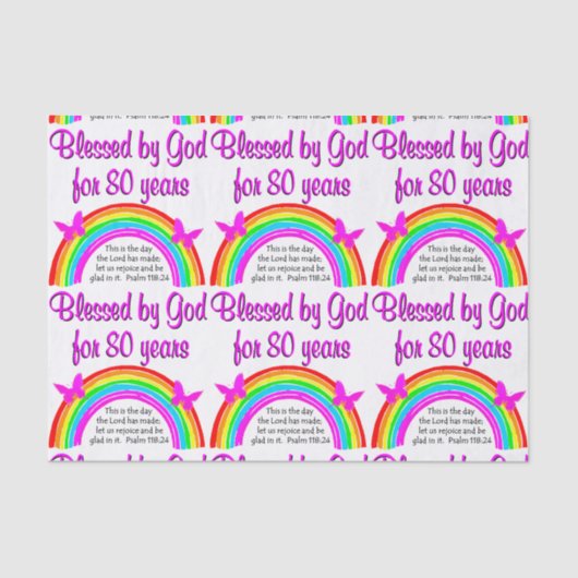 クリスチャン80番目の誕生日 薄葉紙 (正面)