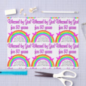 クリスチャン80番目の誕生日 薄葉紙 (クラフト)