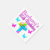 クリスチャン85番目の誕生日パーソナライズされたナプキン スタンダードカクテルナプキン (角)