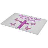 クリスチャン85番目の誕生日ピンククロスデザイン カッティングボード (角)