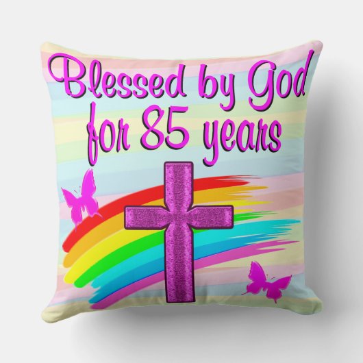 クリスチャン85th誕生日恵み枕 クッション (裏面)