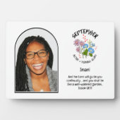 クリスチャン9月誕生月花名写真 フォトプラーク (正面)