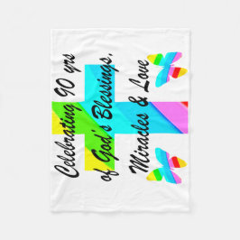 クリスチャン90世 フリースブランケット