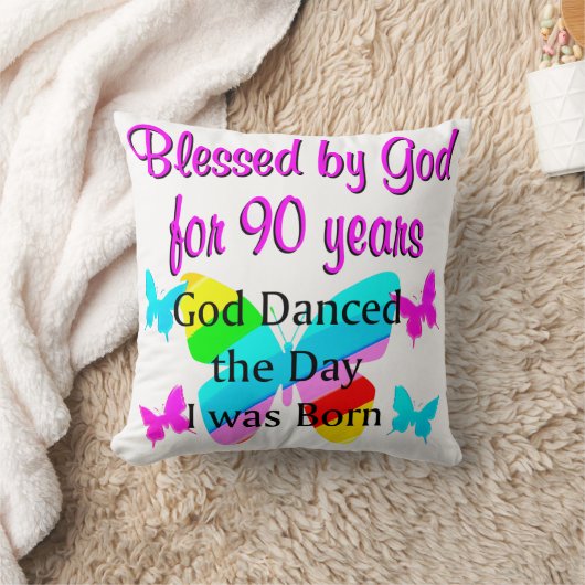 クリスチャン90歳 クッション (ブランケット)