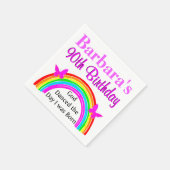 クリスチャン90番目の誕生日パーソナライズされたナプキン スタンダードカクテルナプキン (角)