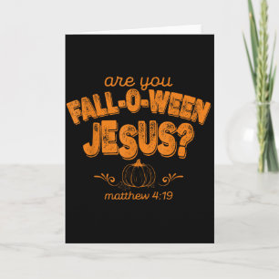 クリスチャン、あなたはFall-o-ween イエス・キリストのパンプキン詩 カード