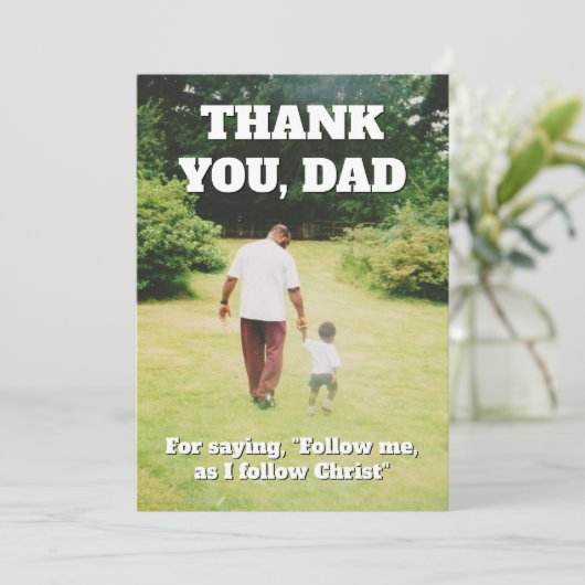 クリスチャン　ありがとう　お父さん　父の日 シーズンカード (スタンド正面)
