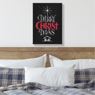 クリスチャン おばあちゃんの手編み クリスマスセーター キャンバスプリント