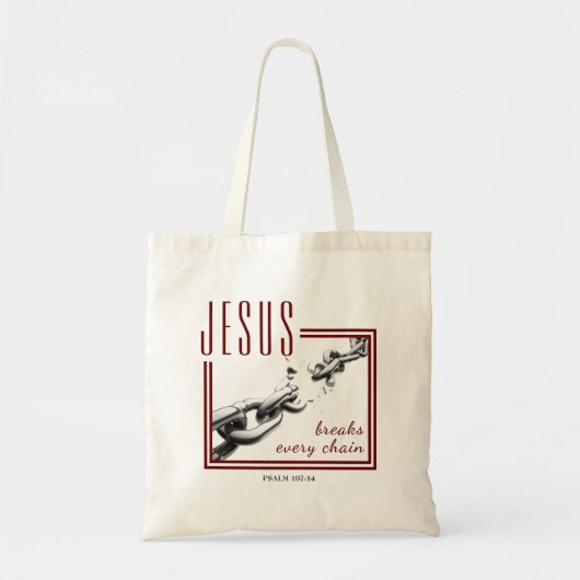 クリスチャン |すべてのチェーンを分割 |イエスの名前 トートバッグ (正面)