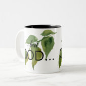 クリスチャン"...でも神よ…」 葉コーヒー ツートーンマグカップ (正面左)