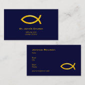 クリスチャン|の牧師|の司祭 名刺 (正面/裏面)